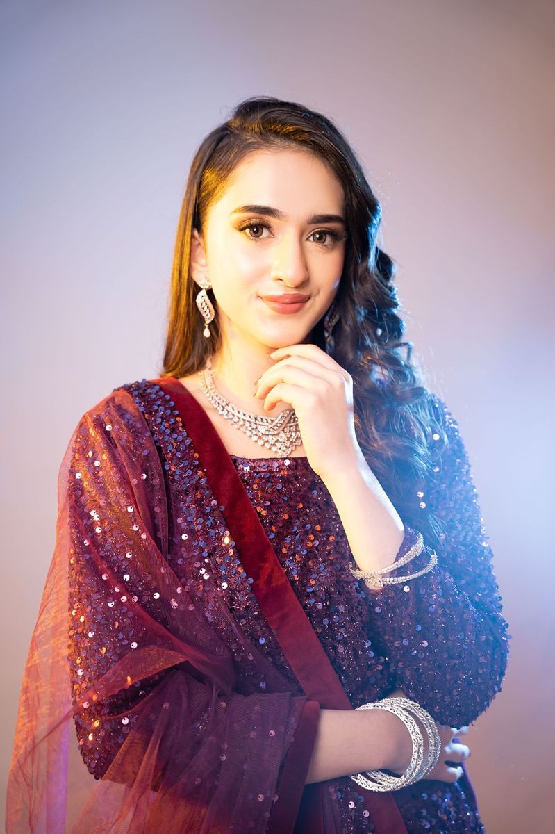 Glam session in a sequin gown