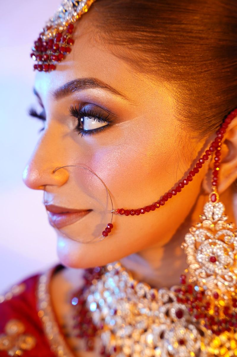 Bridal makeup closeup