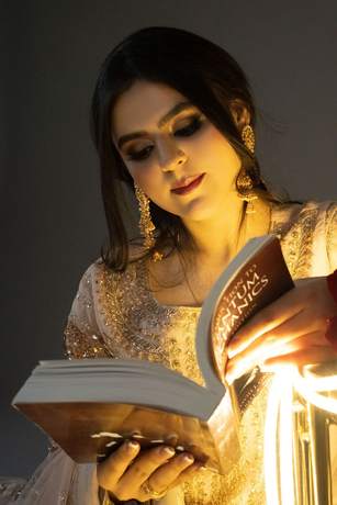Editorial portrait with warm lights