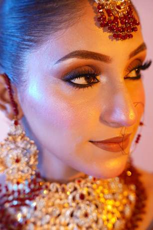 Bridal makeup closeup