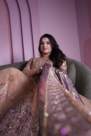 Bridal outfit portrait
